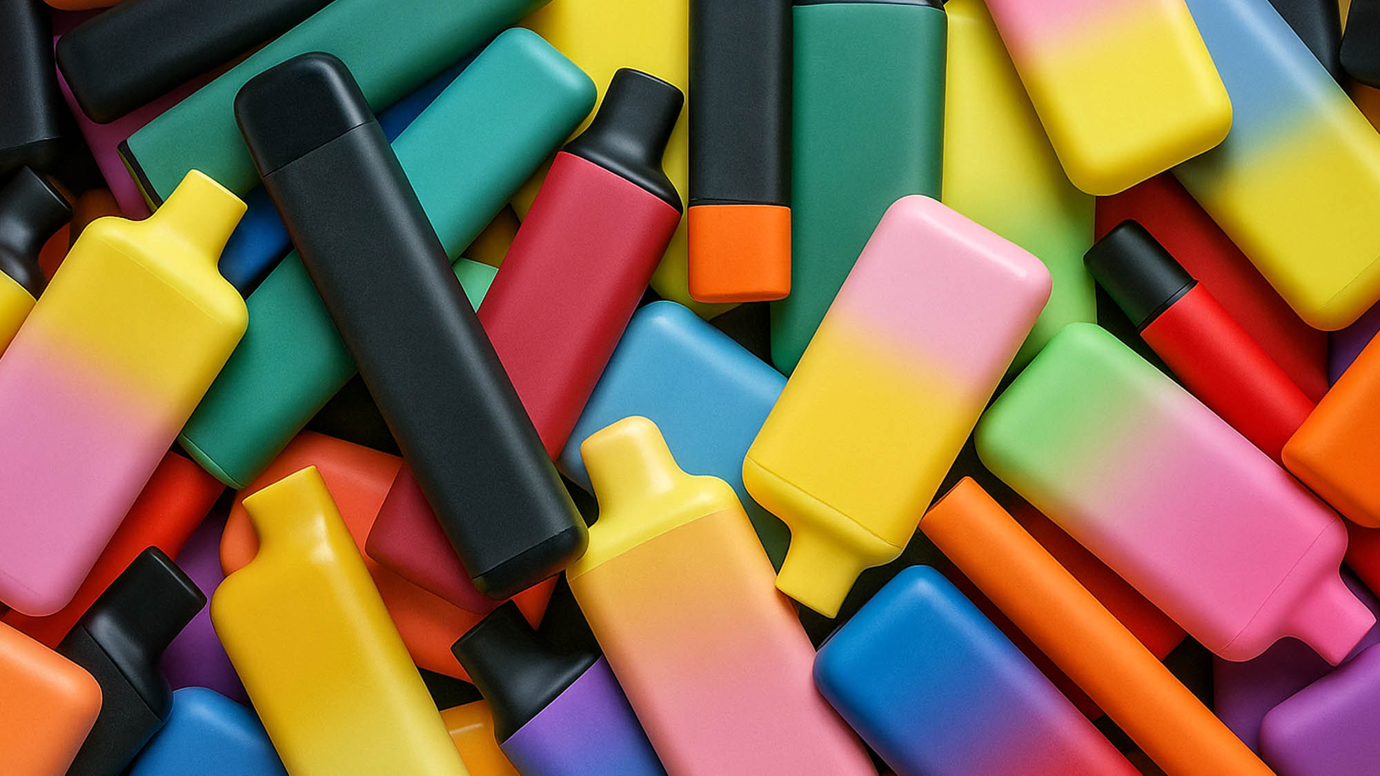 Colourful vapes