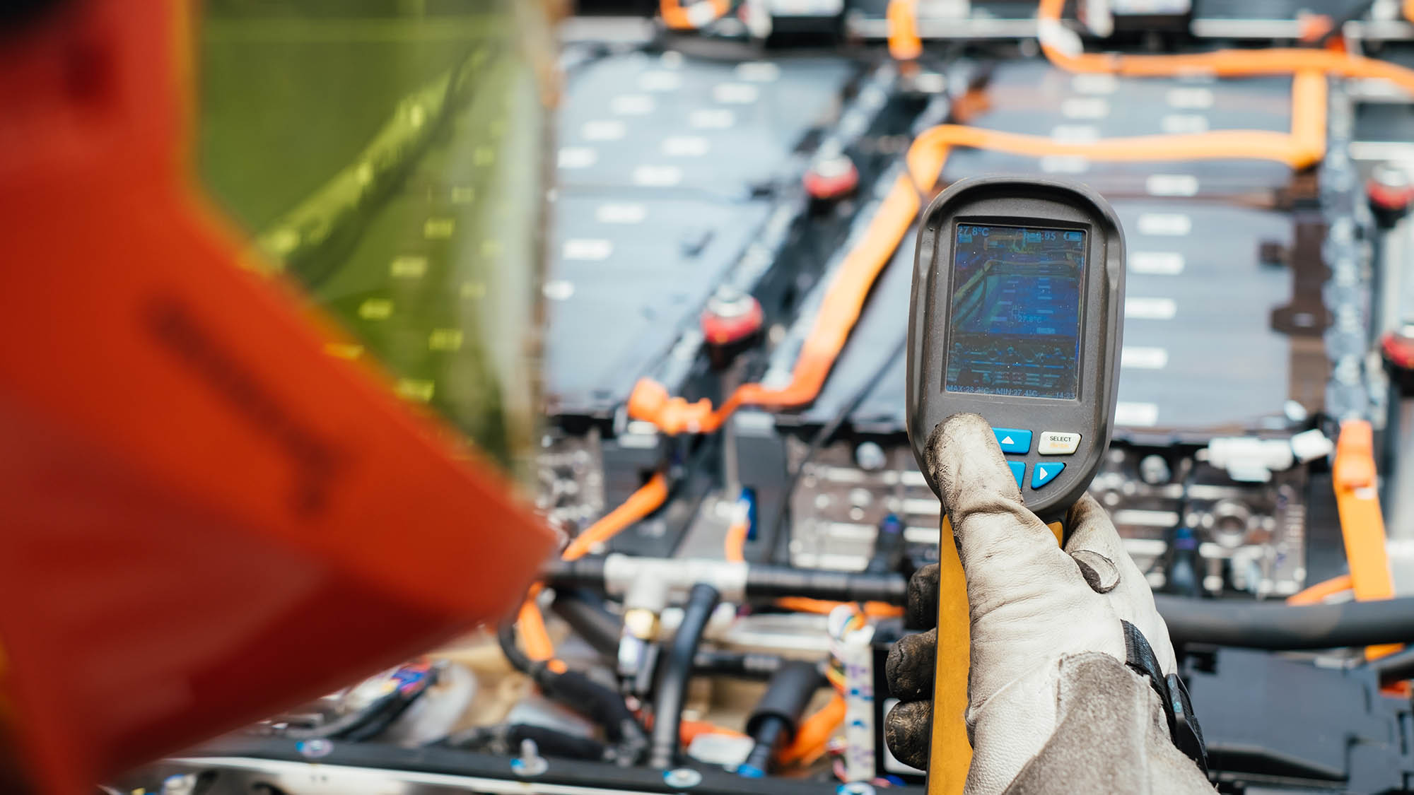 Lithium battery recycling thermal imaging