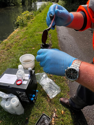Samples taken from a river