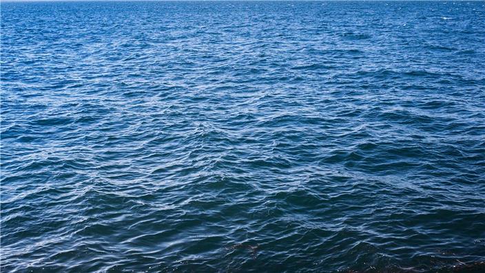 The sea next to a high-security naval facility