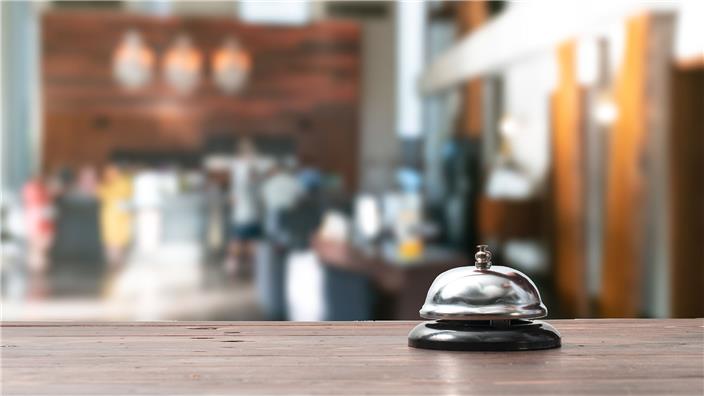 Hotel reception desk