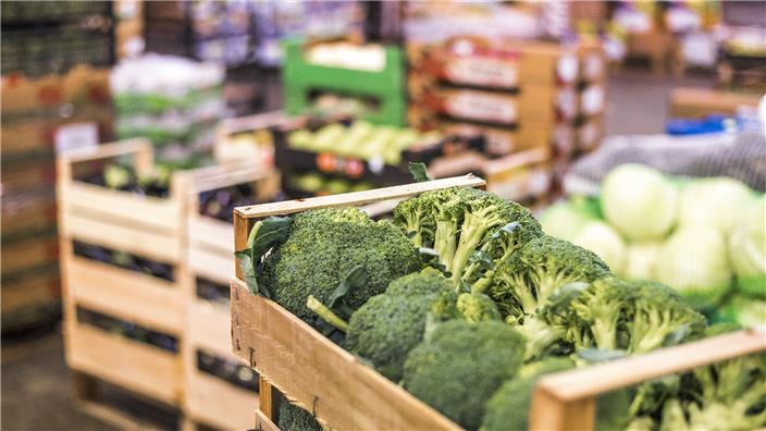 Supermarket vegetables