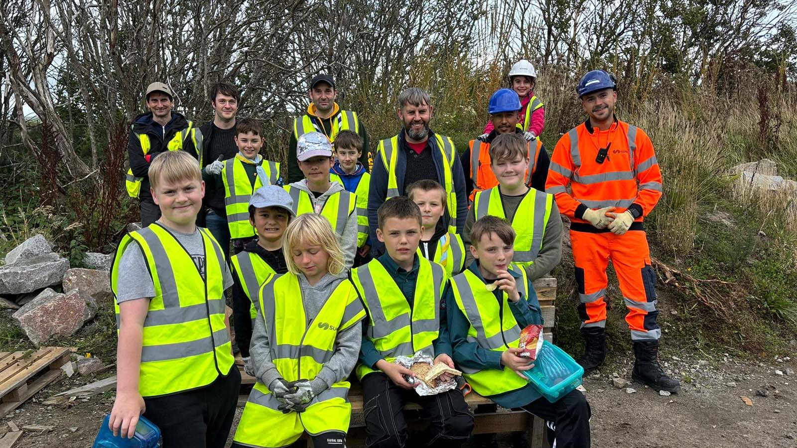 Scouts help create homes for nature at SUEZ's Biodiversity Day in Bucksburn