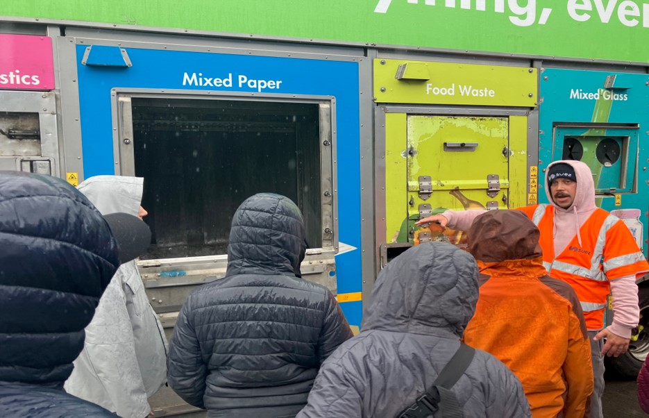 Local scout group visit Yate depot