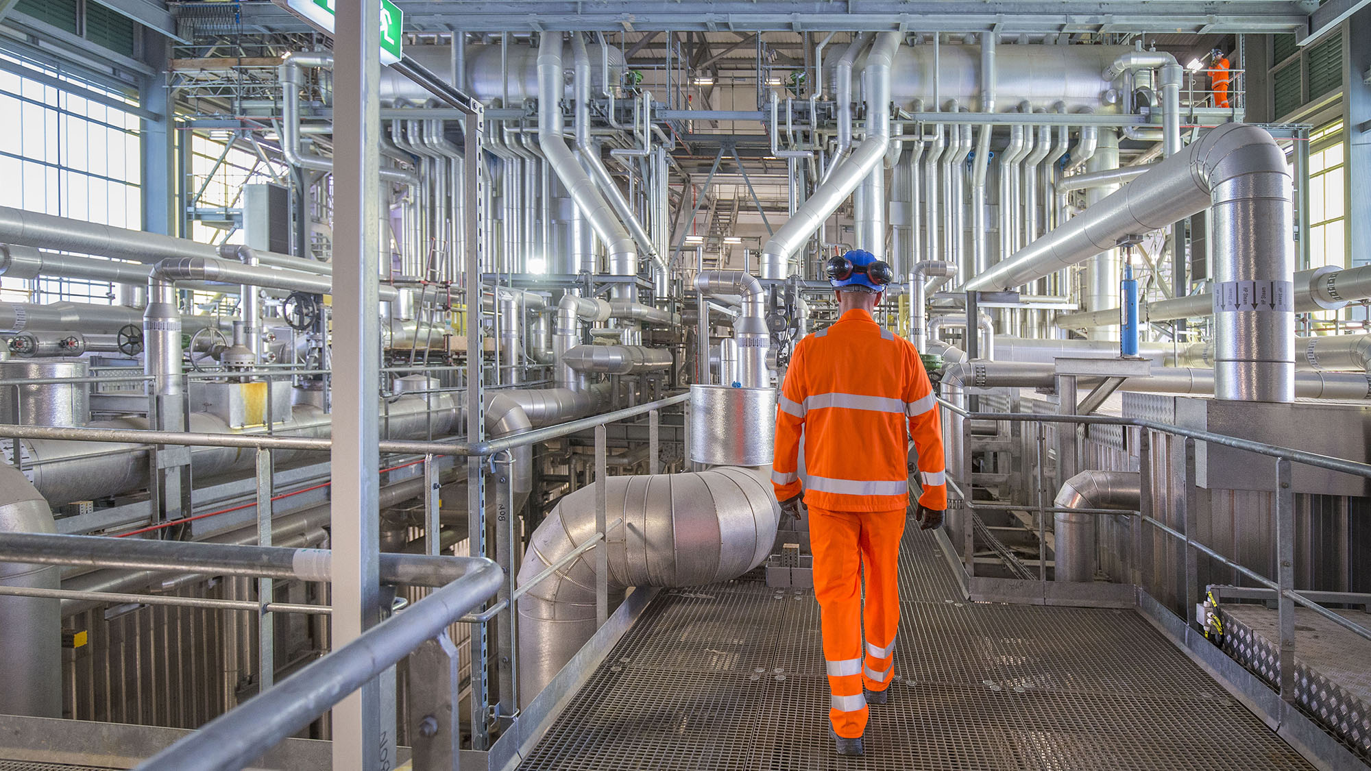 Employee in energy-from-waste facility