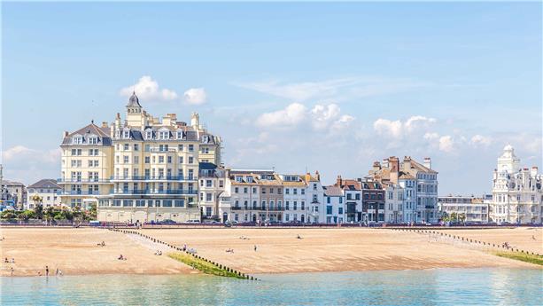 Eastbourne sea front and hotel