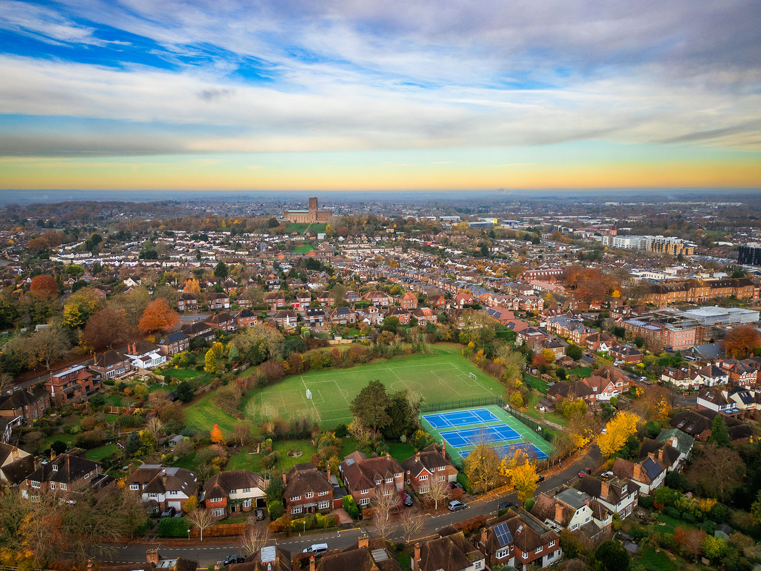 Aerial view of Guildford