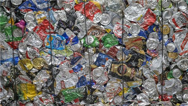 Bales of cans