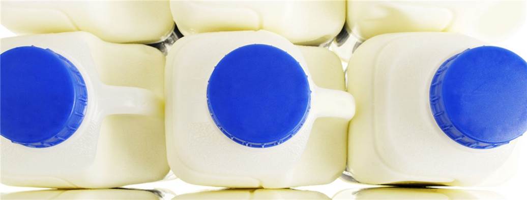 Plastic milk bottles