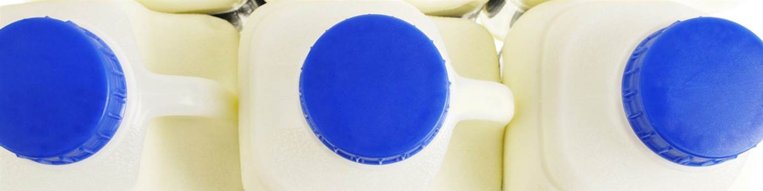 Plastic milk bottles
