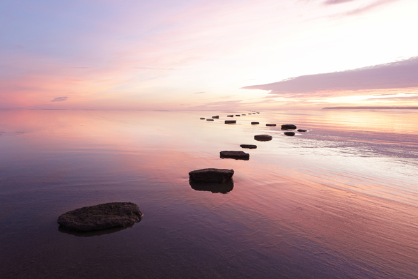 Stepping stones in the sea