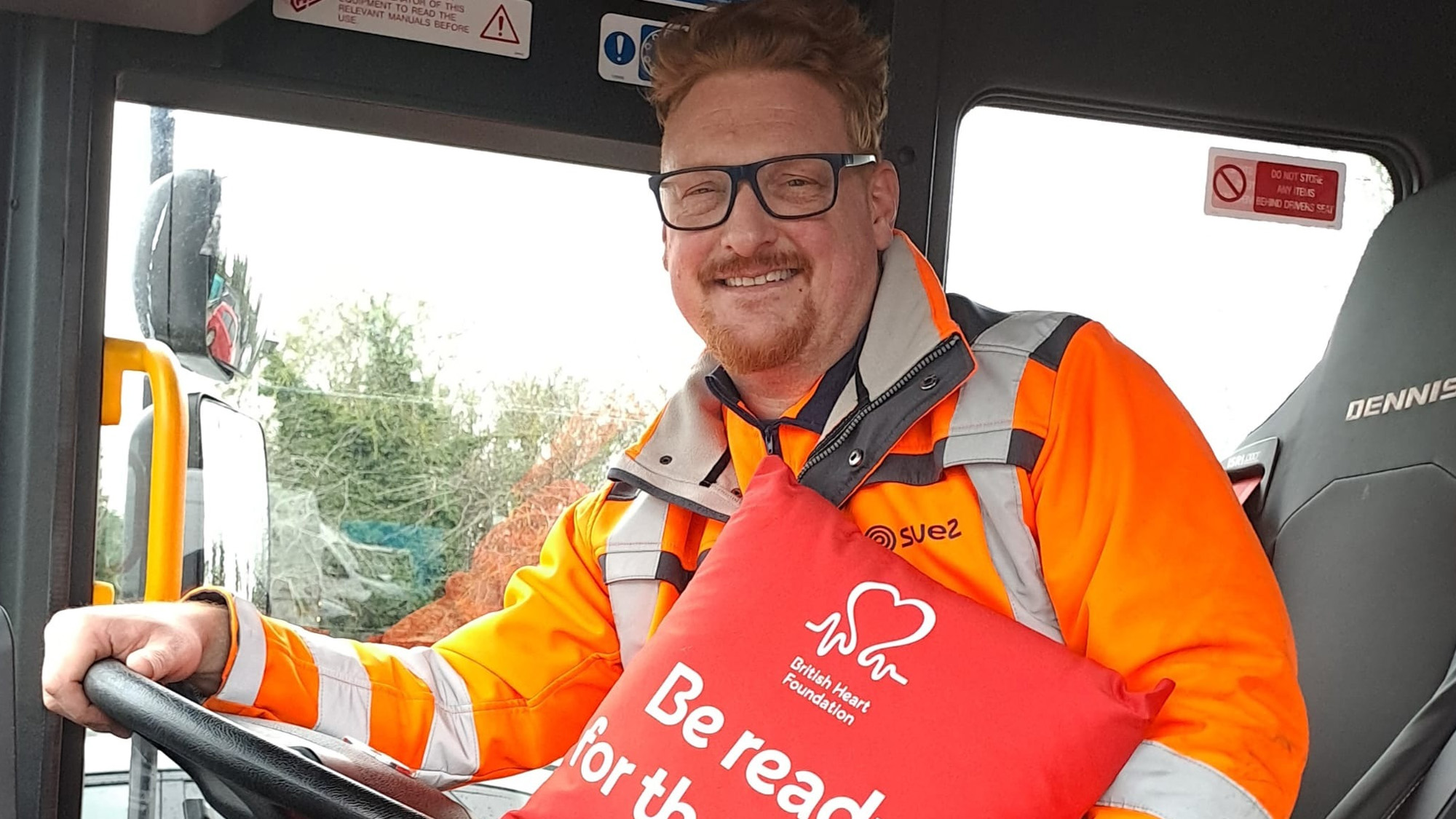 Michael Dixon with the CPR cushion