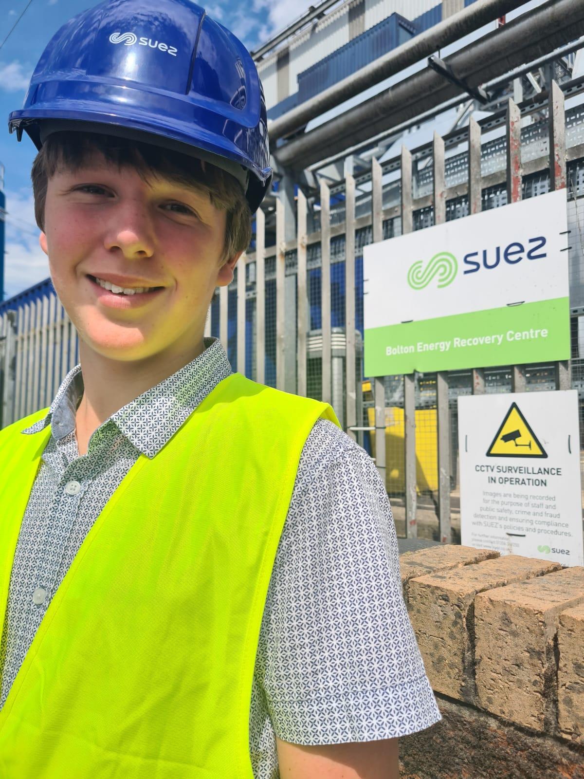 SUEZ work experience student Eddie