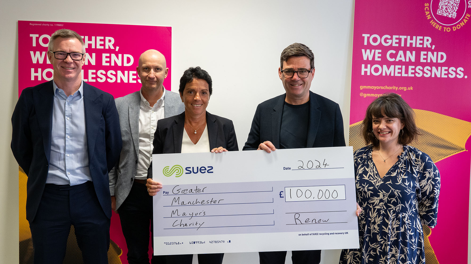 SUEZ donates total of £400,000 towards tackling homelessness across