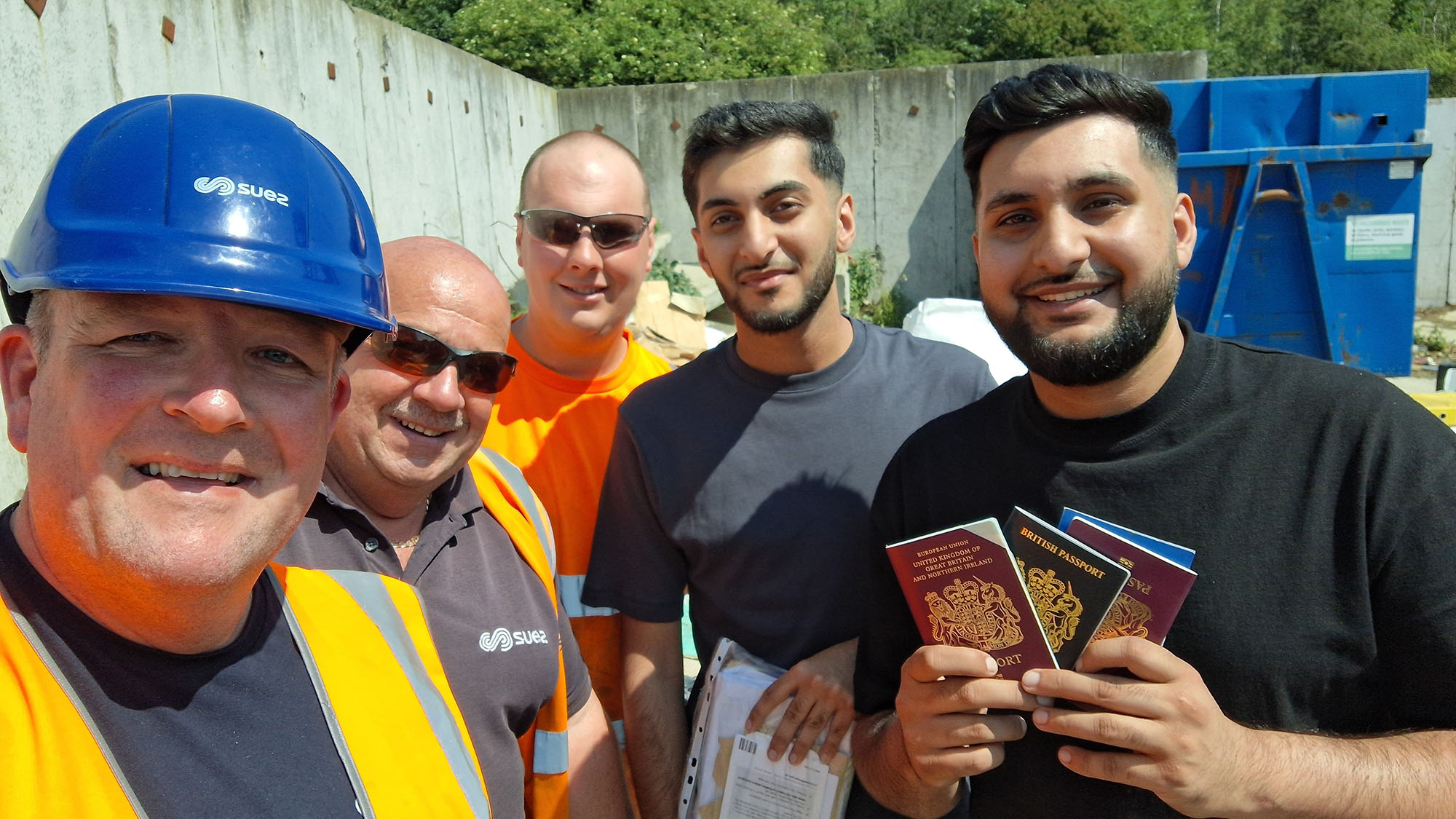 Grateful customer after passports were found at HWRC