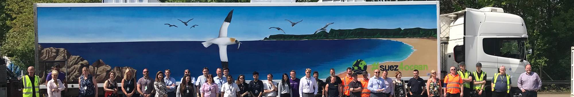 Street art project on mobile unit container