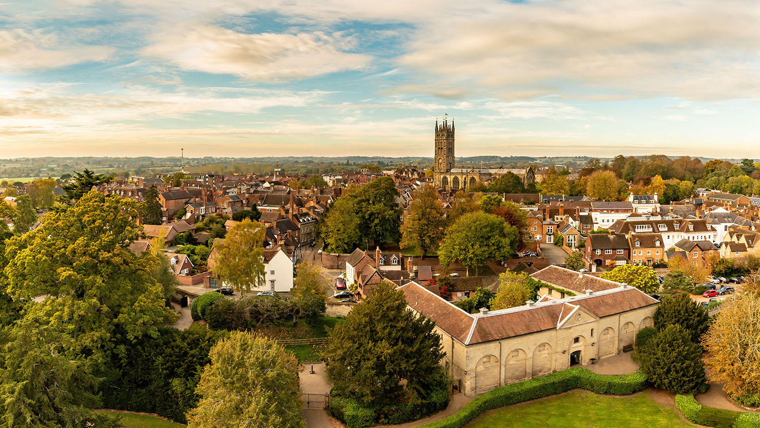 Warwick from the air