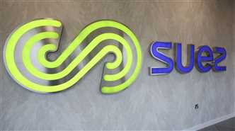 SUEZ House illuminated sign