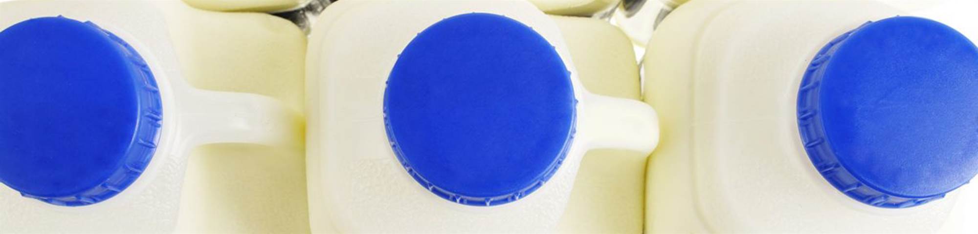 Plastic milk bottles
