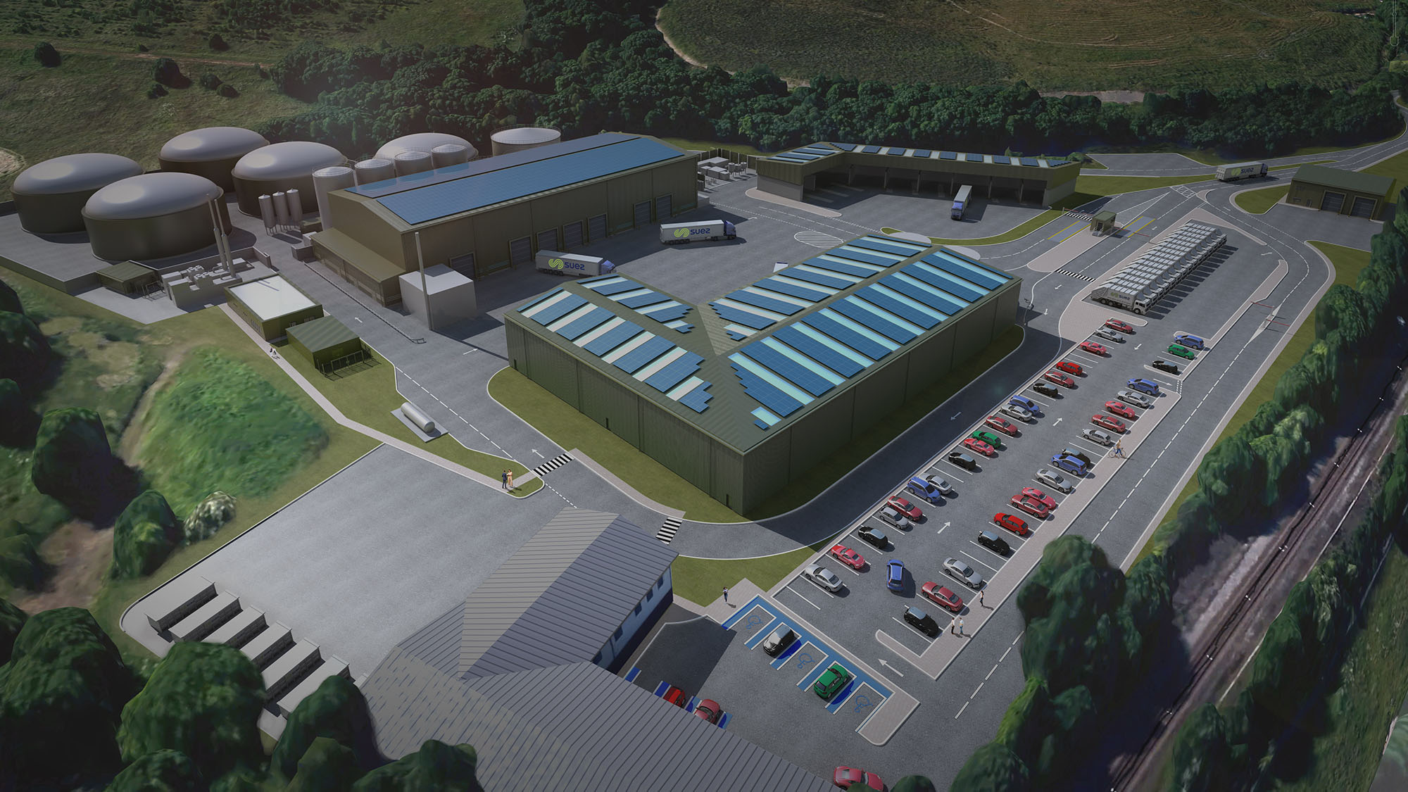 Computer-generated image of Darwen site