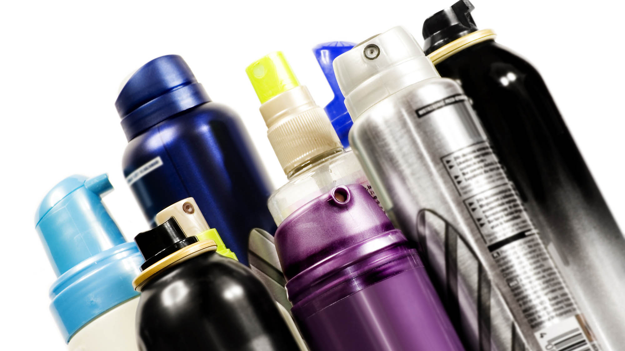 Group of aerosol cans