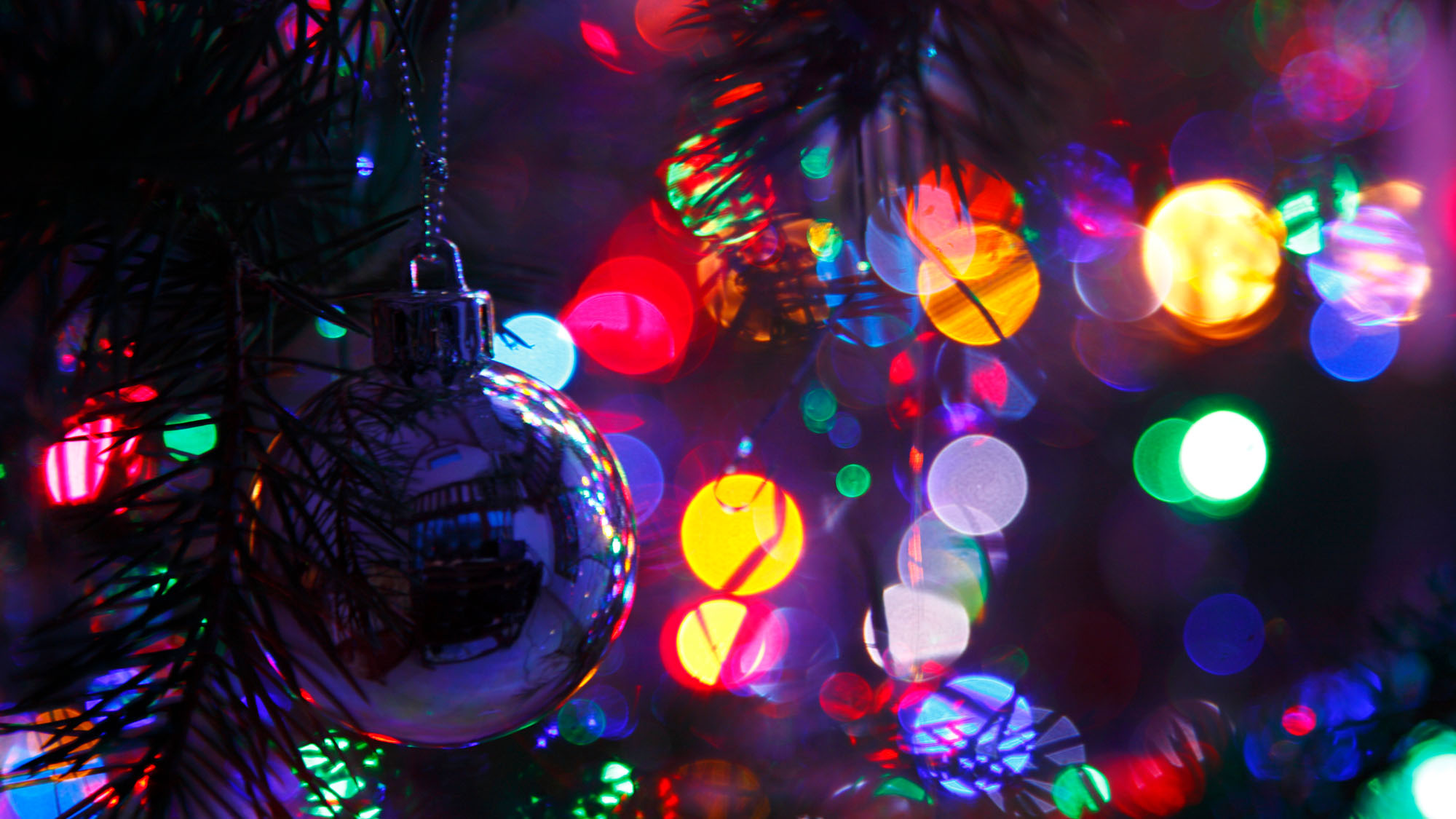 Lights on a Christmas tree