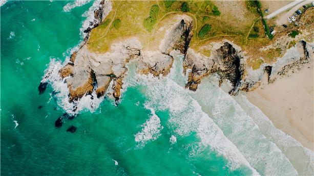 Cornwall coast line