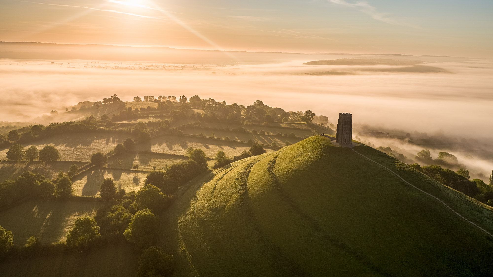 Glastonbury from the air 