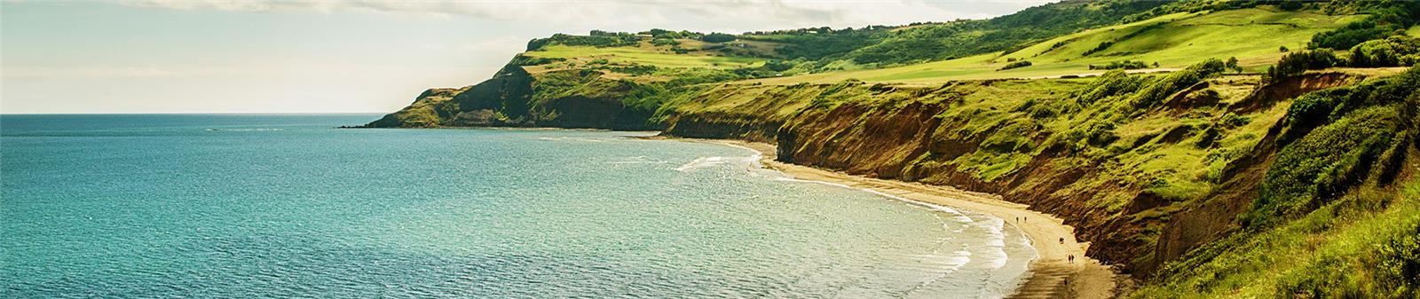 English landscape view of Yorkshire coast
