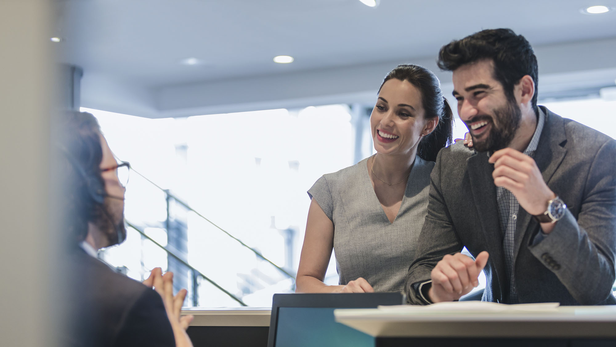 People checking into a hotel