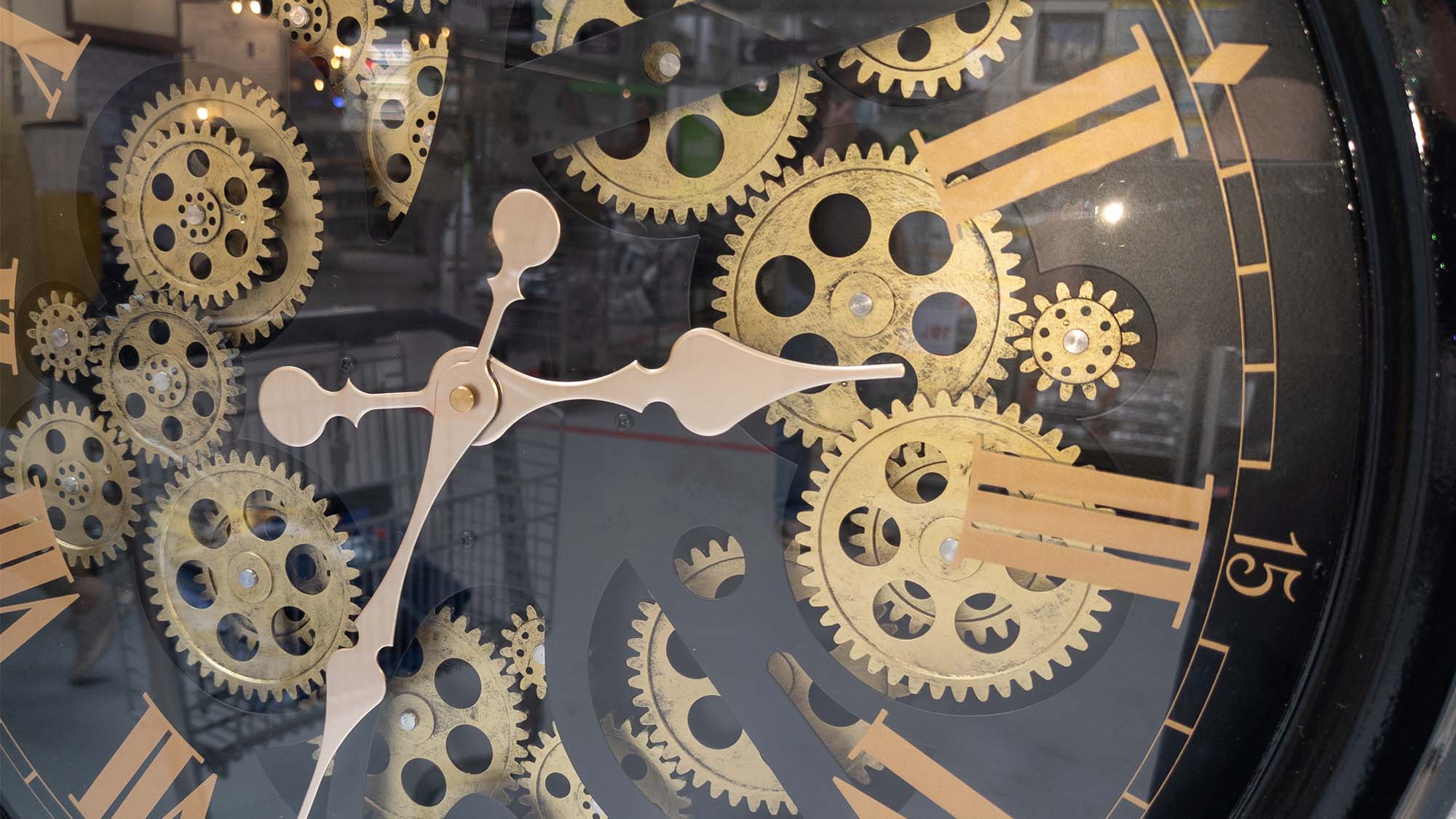 Close-up of a clock face