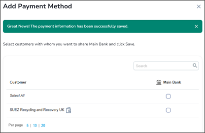 Coupa - add payment method complete