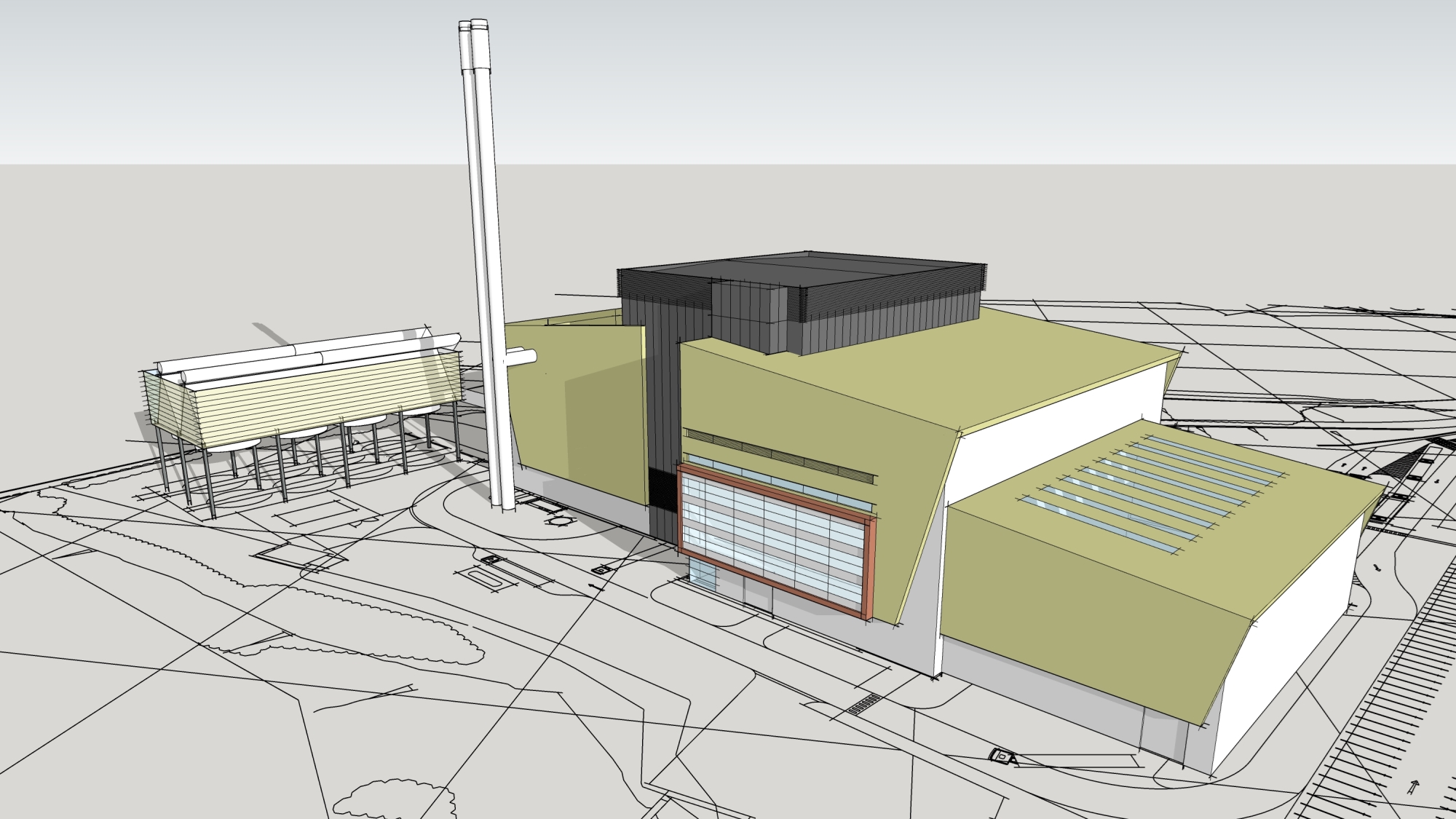 Darwen energy recovery centre artist illustration