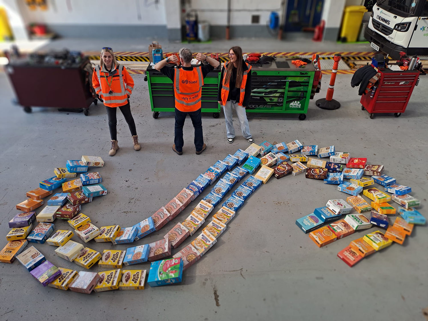 Cereal topple at Milton Keynes foodbank